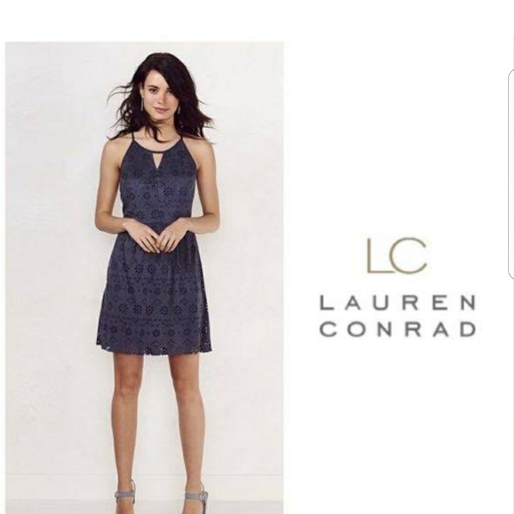 Lauren Conrad Grey Suede Dress